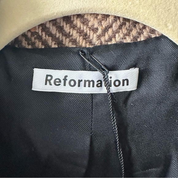 NWT REFORMATION Lasker Coat Brown Mid Lenght SZ XS - Picture 2 of 12